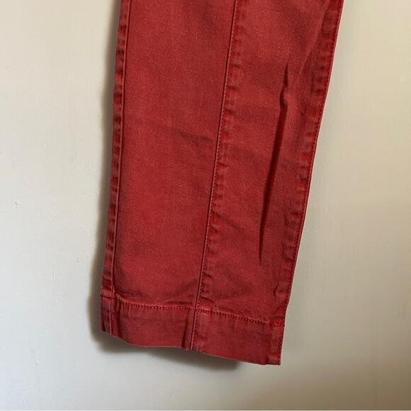 CAbi Burnt Orange Mid-Rise Straight Leg Pockets Center Seam Khaki Pants Size 10 - Picture 5 of 13
